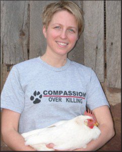 Erica Meier, COK Cal-Cruz Hatcheries investigation & Leanne Cronquist, Farm Sanctuary, seized ducklings