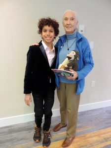 Kingston Walters with Jane Goodall
